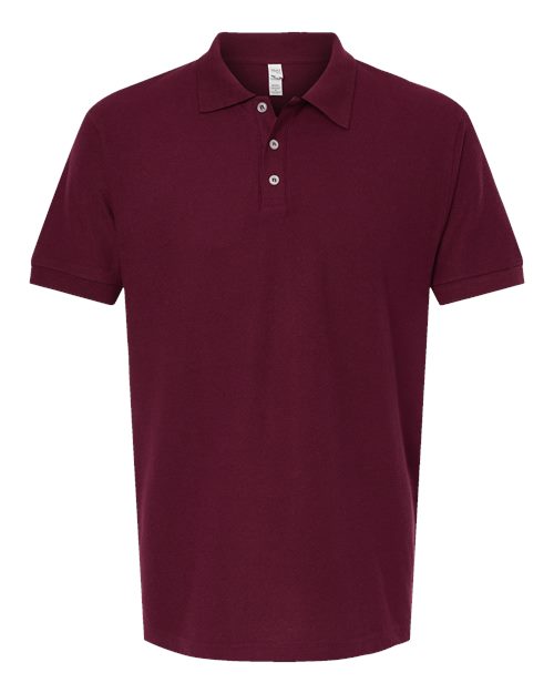 M&O 7006 Fine Jersey Soft Touch Polo - Maroon