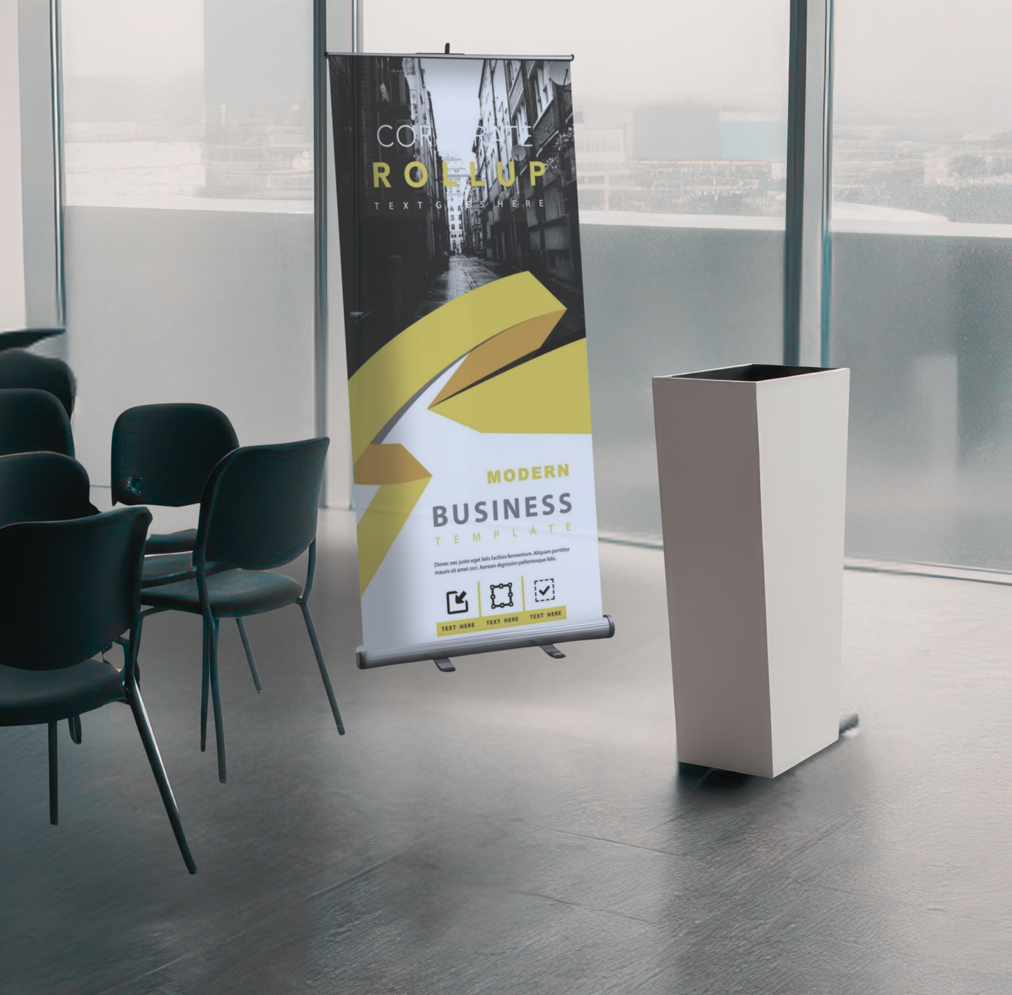 Roll up stand banner