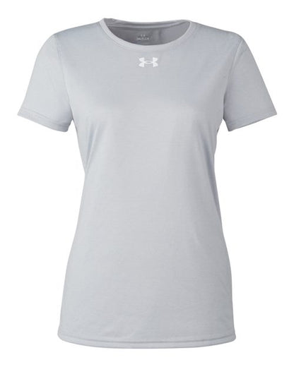 Under Armour Women's Team Tech Tee - Mod Grey Light Heather/White