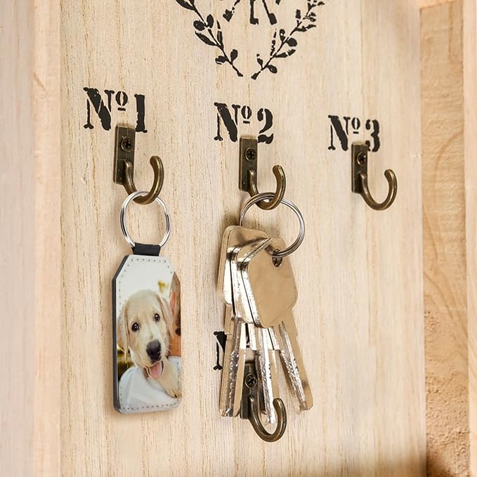 Sublimation Rectangle Leather Keychain