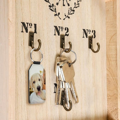 Sublimation Rectangle Leather Keychain