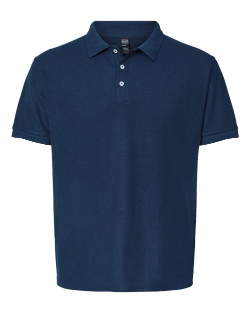 M&O 7006 Fine Jersey Soft Touch Polo - Navy