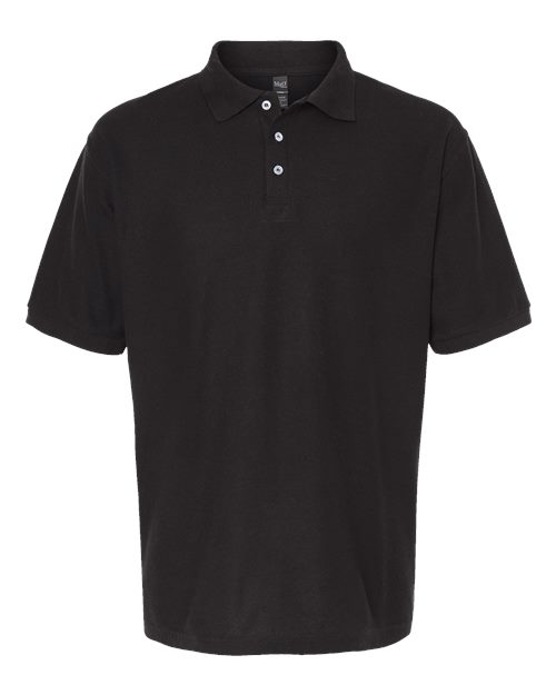 M&O 7006 Fine Jersey Soft Touch Polo - Black