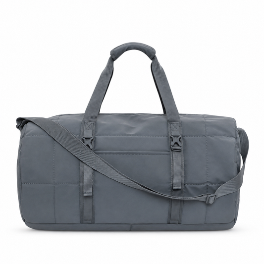 KOI MATTE QUILTED BARREL DUFFEL. 27L