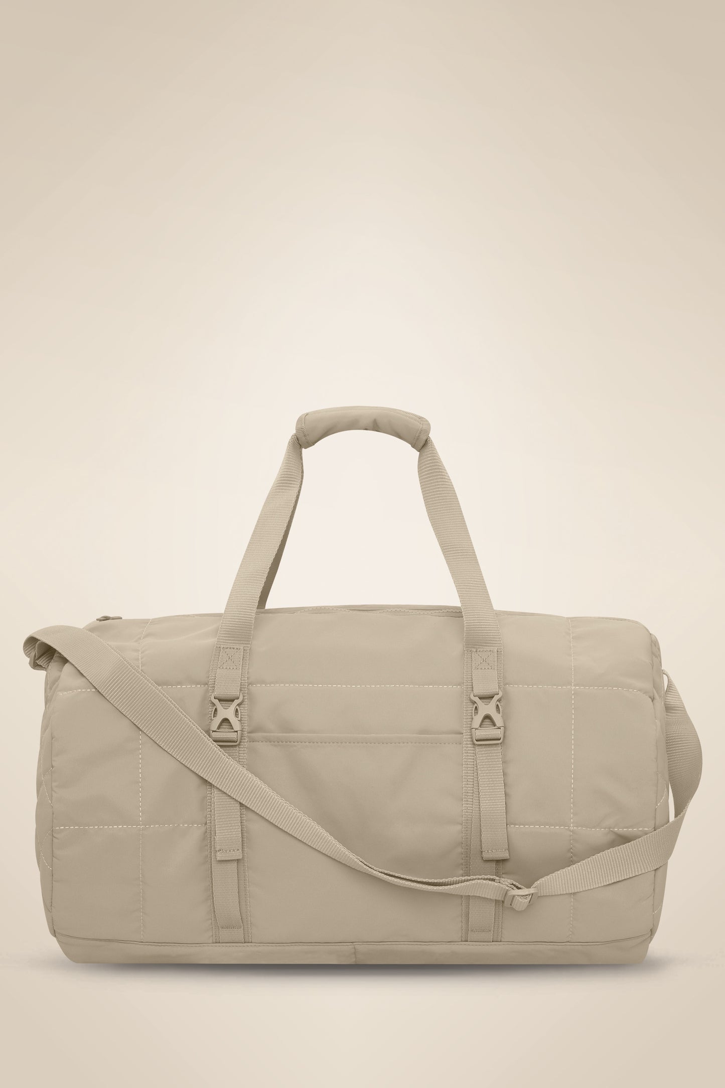 KOI MATTE QUILTED BARREL DUFFEL. 27L