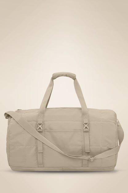 KOI MATTE QUILTED BARREL DUFFEL. 27L