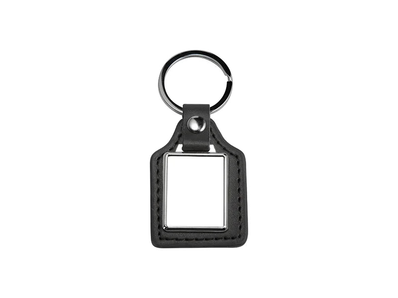 Leather Sublimation Metal Key Ring with Photo Insert