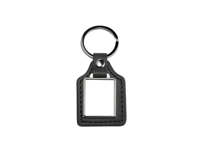 Leather Sublimation Metal Key Ring with Photo Insert