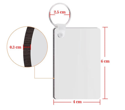 Rectangle Plastic keychain