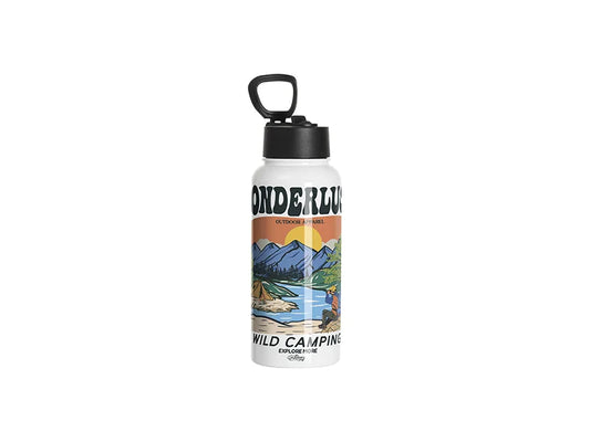Pearl Coating 32oz Stainless Steel White Water Bottle