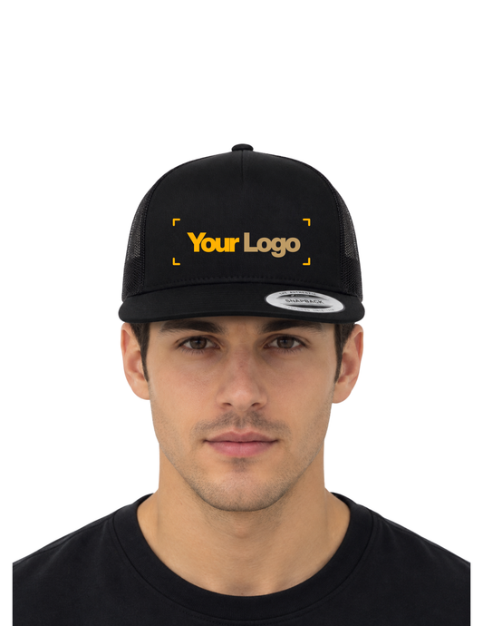 ATC YP Classics Flat Visor Trucker Cap with custom logo – bulk custom hats, Power Print Vancouver