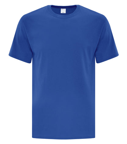 ATC Everyday Cotton Tee in Royal, front view – custom logo t-shirts in bulk