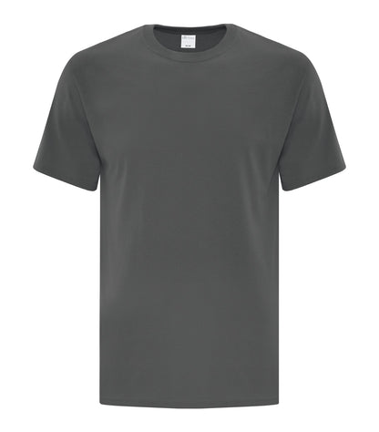 ATC Everyday Cotton Tee in Charcoal, front view – custom logo t-shirts in bulk