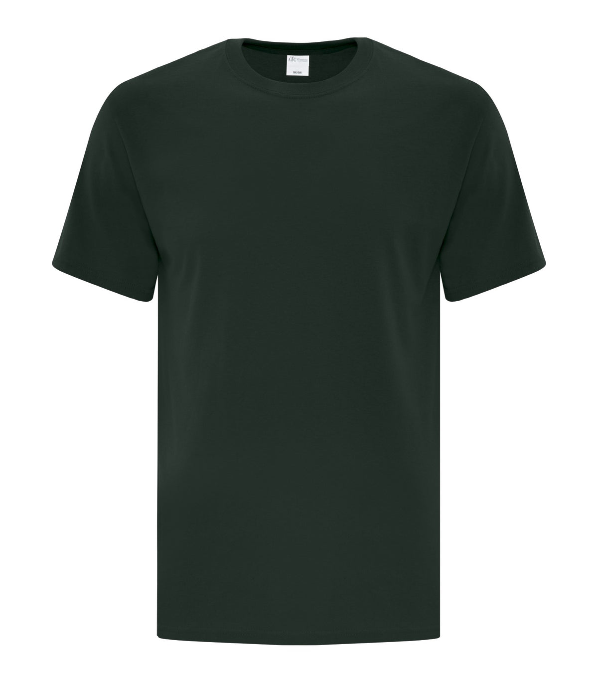 ATC Everyday Cotton Tee in Dark Green, front view – custom logo t-shirts in bulk
