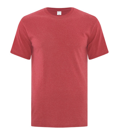 ATC Everyday Cotton Tee in Red, front view – custom logo t-shirts in bulk
