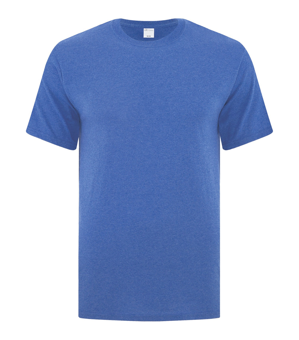 ATC Everyday Cotton Tee in Royal, front view – custom logo t-shirts in bulk