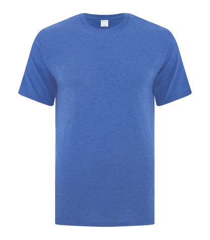 ATC Everyday Cotton Tee in Royal, front view – custom logo t-shirts in bulk