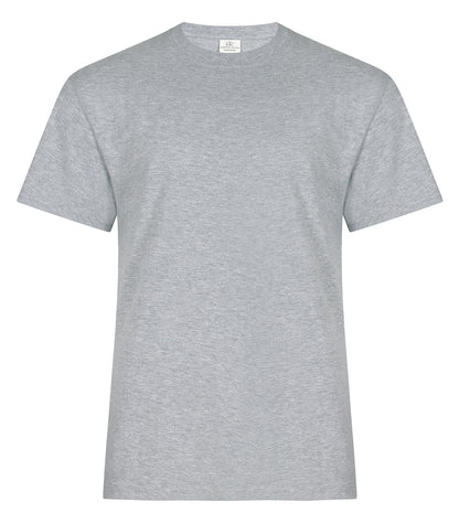 ATC Everyday Ring Spun Cotton Tee in Athletic Heather, front view – custom logo t-shirts in bulk