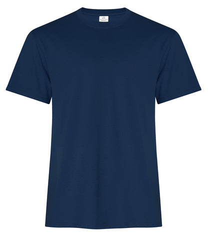 ATC Everyday Ring Spun Cotton Tee in Navy, front view – custom logo t-shirts in bulk
