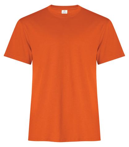 ATC Everyday Ring Spun Cotton Tee in Orange, front view – custom logo t-shirts in bulk