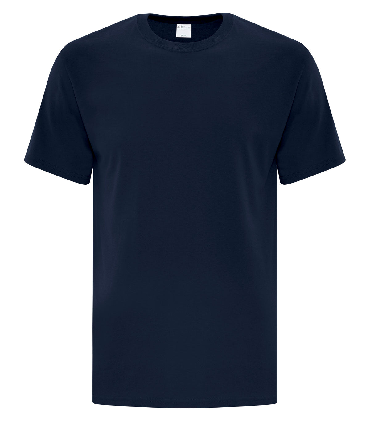 ATC Everyday Side Seam Tee in Navy, front view – custom logo t-shirts in bulk