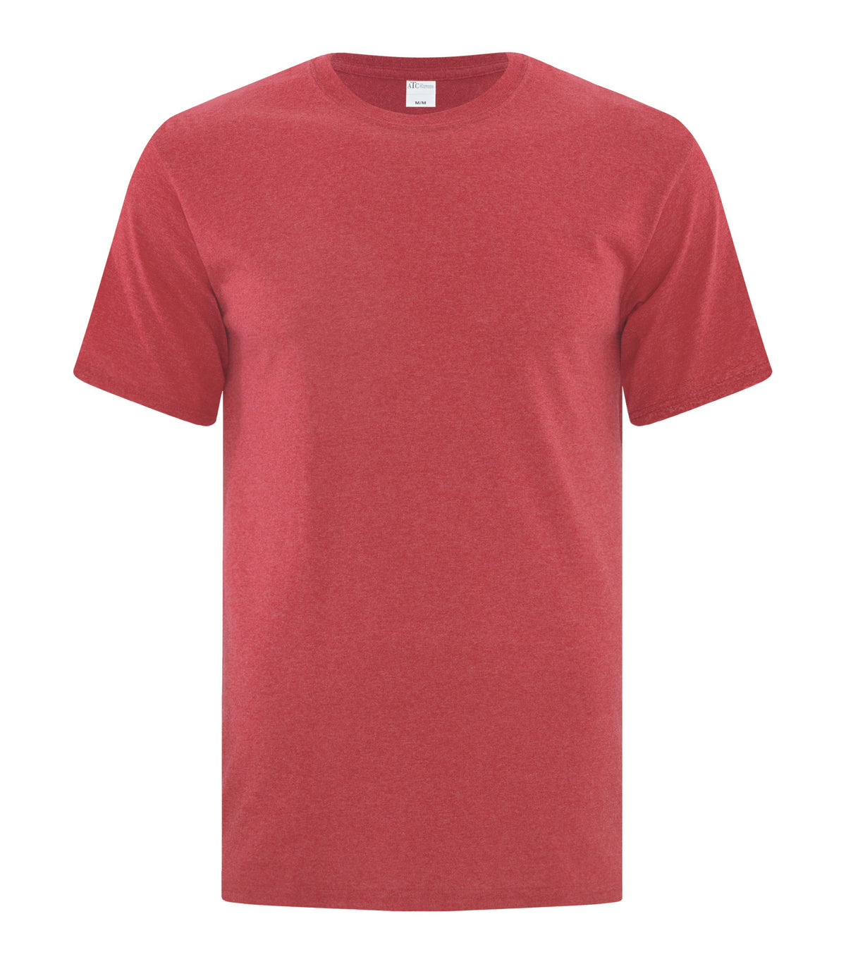 ATC Everyday Side Seam Tee in Red, front view – custom logo t-shirts in bulk
