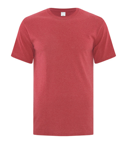 ATC Everyday Side Seam Tee in Red, front view – custom logo t-shirts in bulk