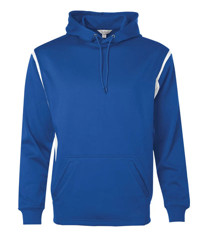 ATC PTECH Fleece VarCity Hoodie in True Royal/White (Disco), flat front view