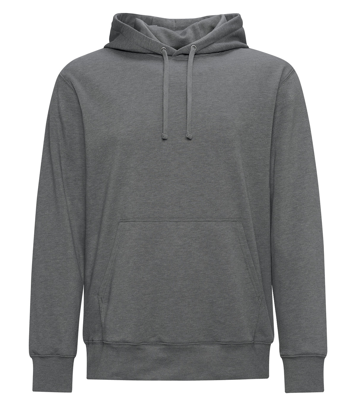 KOI2055 Element Triblend Fleece Pullover Hoodie in Grey Shadow, flat front view