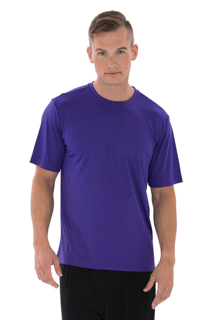 ATC Pro Team Performance Tee in Purple, front view – custom logo t-shirts in bulk