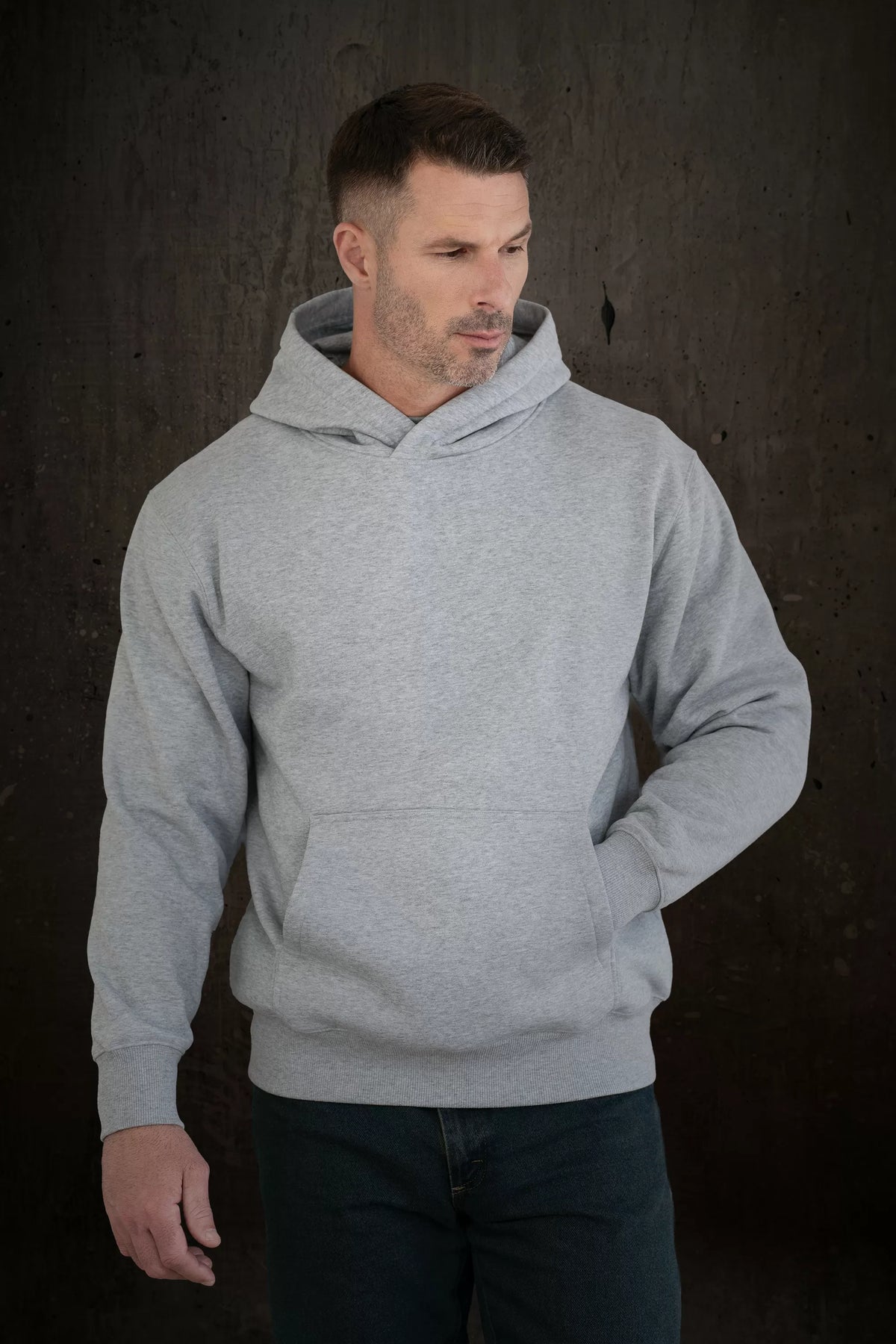 ATC WeRK Heavyweight Fleece Pullover Hoodie on model